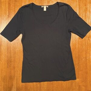 Banana Republic Navy Blue Scoop Neck Shirt Size large